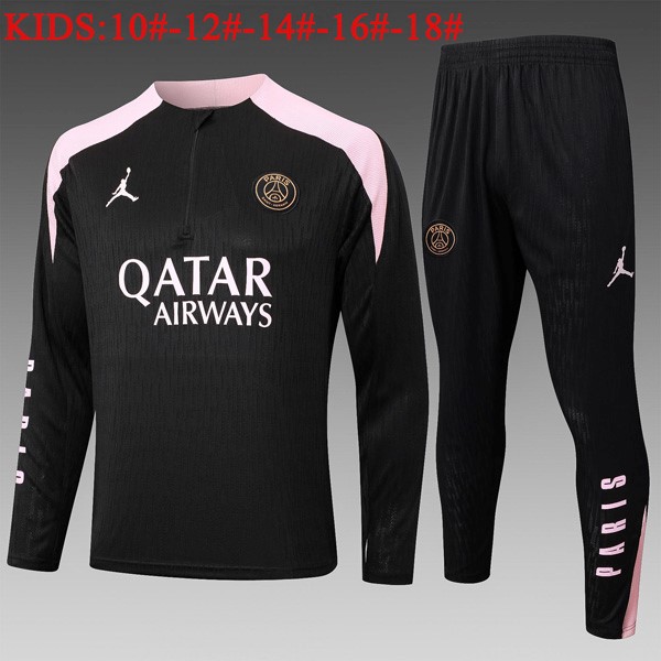 Ninos Sudadera De Training PSG 2024-2025 Negro Rosa